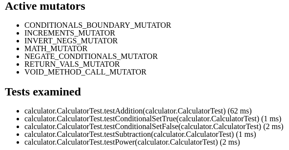 PITest HTML 4